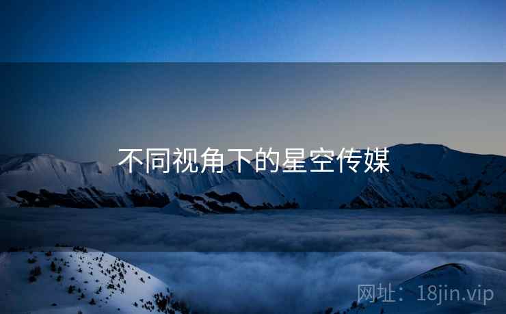 不同视角下的星空传媒